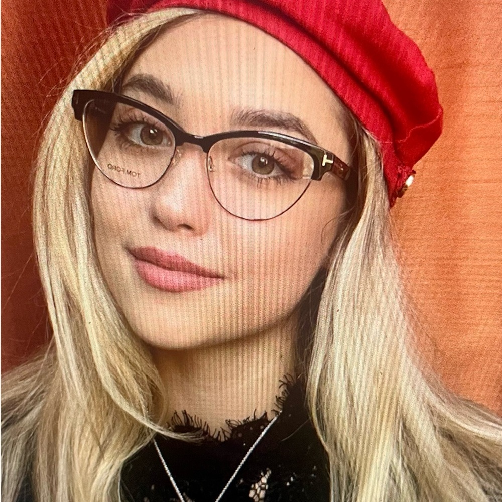 Tom Ford Women's Black and Gold Glasses